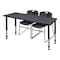 Regency Tables > Height Adjustable > Rectangular Table & Chair Sets, 60 W, 24 L, 23-34 H, Grey MT6024GYAPBK44BK - alternate 1